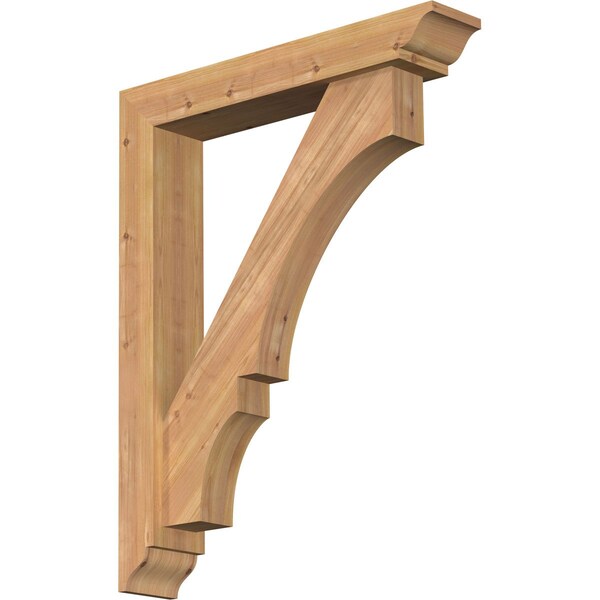 Ekena Millwork Balboa Traditional Smooth Bracket w/ Offset Brace, Western Red Cedar, 5 1/2"W x 30"D x 38"H BKT0604X30X38BOA01SWR - main